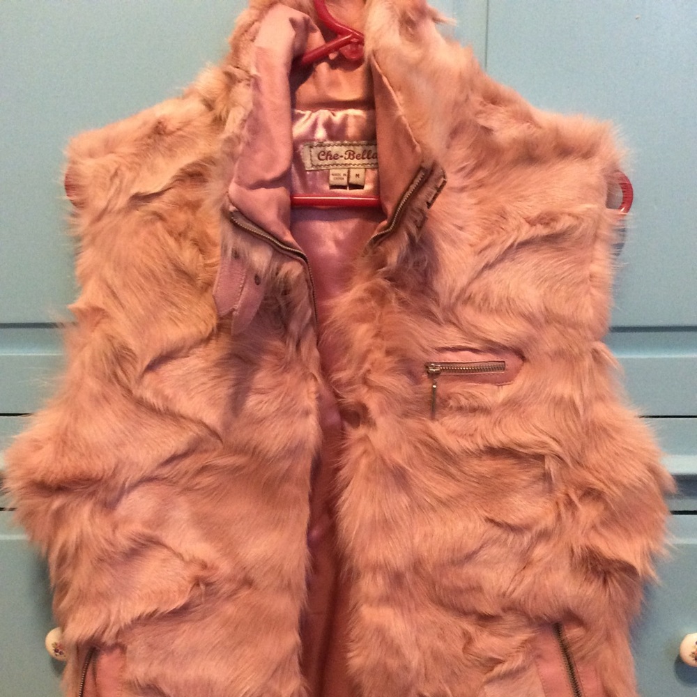 Real fur vest